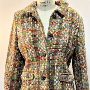 GORGEOUS KNIT STYLE MULTI-COLOR BLAZER JACKET